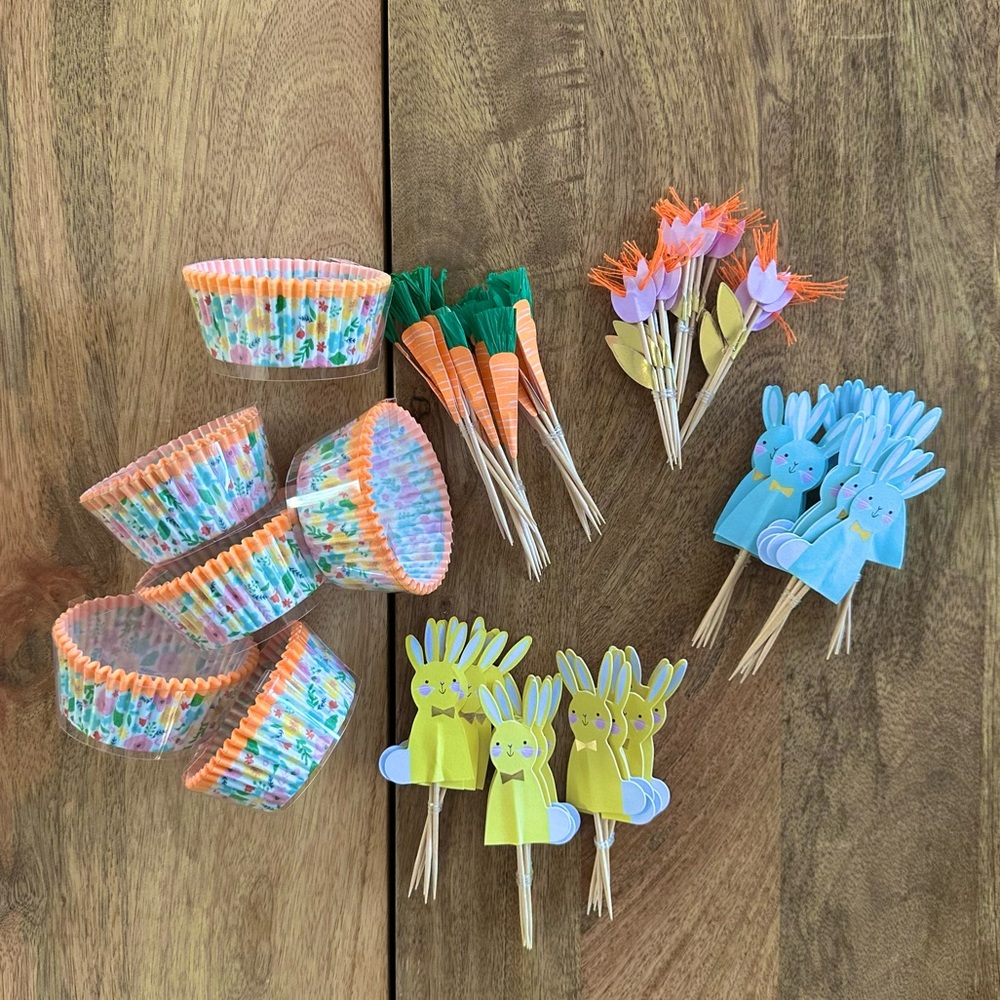 Huge Bundle of Meri Meri Easter Cupcake Picks and Liners